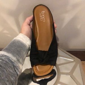 Black Franco Sarto slip ons - size 8